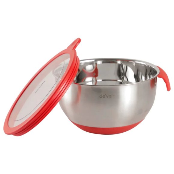 3 Piece Stainless Steel Mixing Bowl with Transparent Lid - Picture 4 of 5